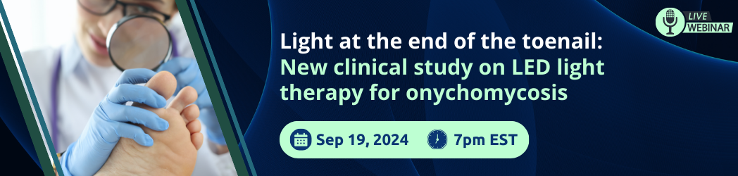 Light at the end of the toenail: New clinical study on led light therapy for onychomycosis